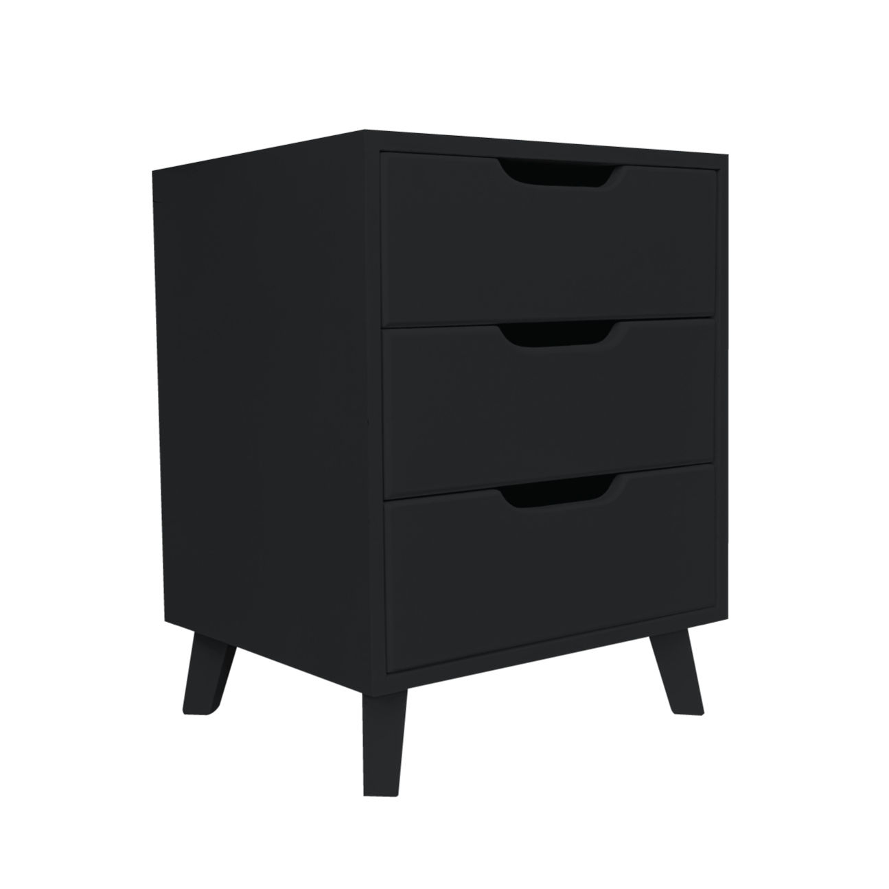 Secaleni Side Table Three Drawer - Black