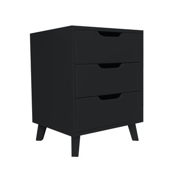 Secaleni Side Table Three Drawer - Black