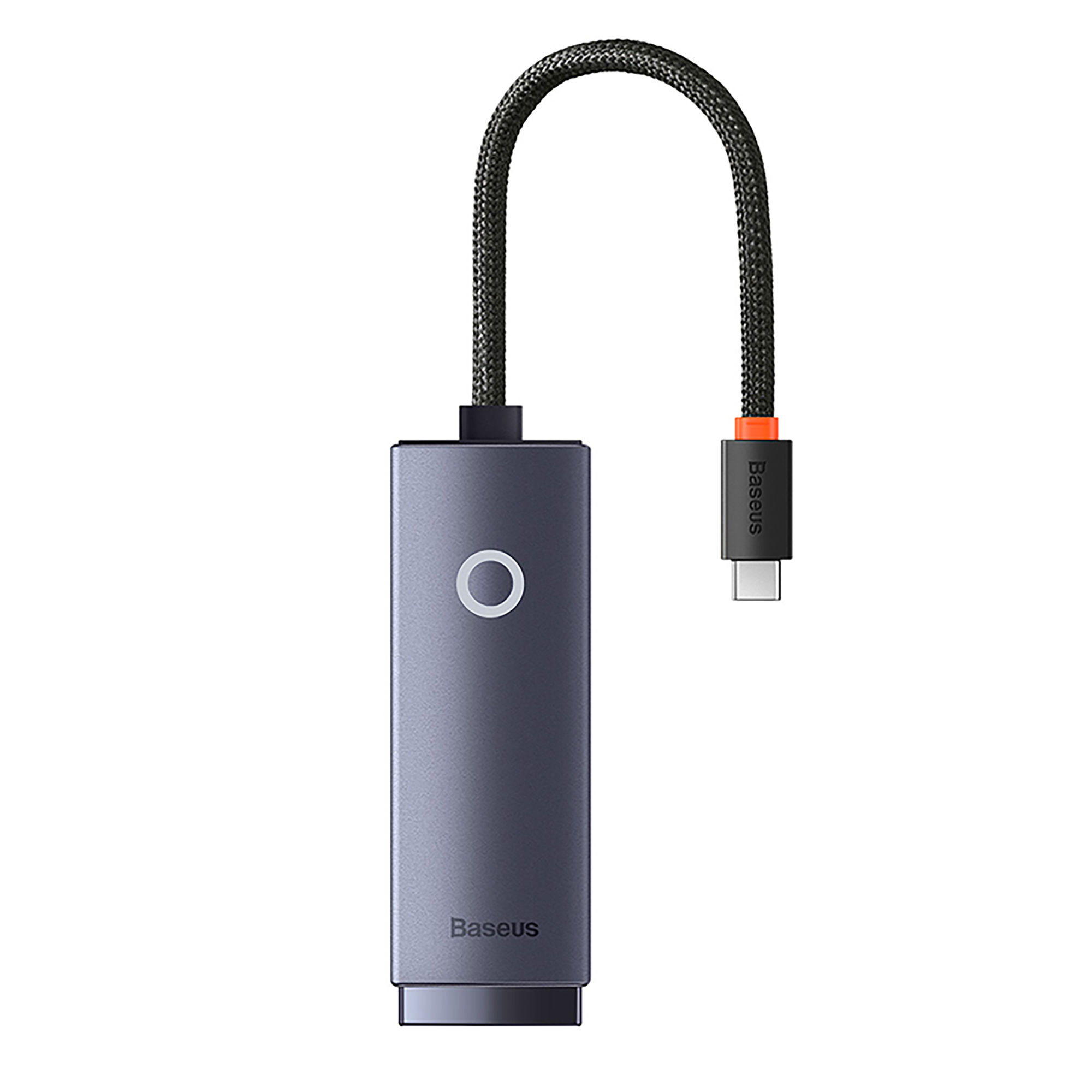 Baseus Lite Series Ethernet Adapter Type-C to RJ45 LAN Port (1000Mbps Aluminum Alloy) - Grey