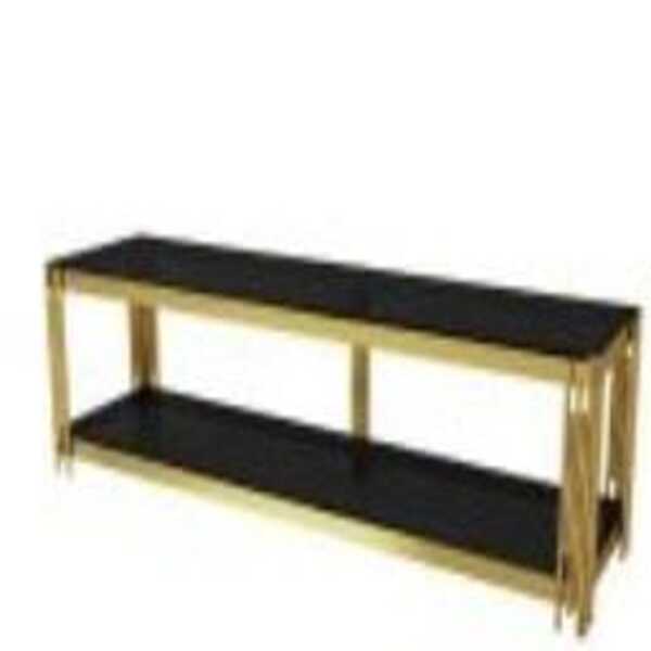Glass and gold and Tv stand