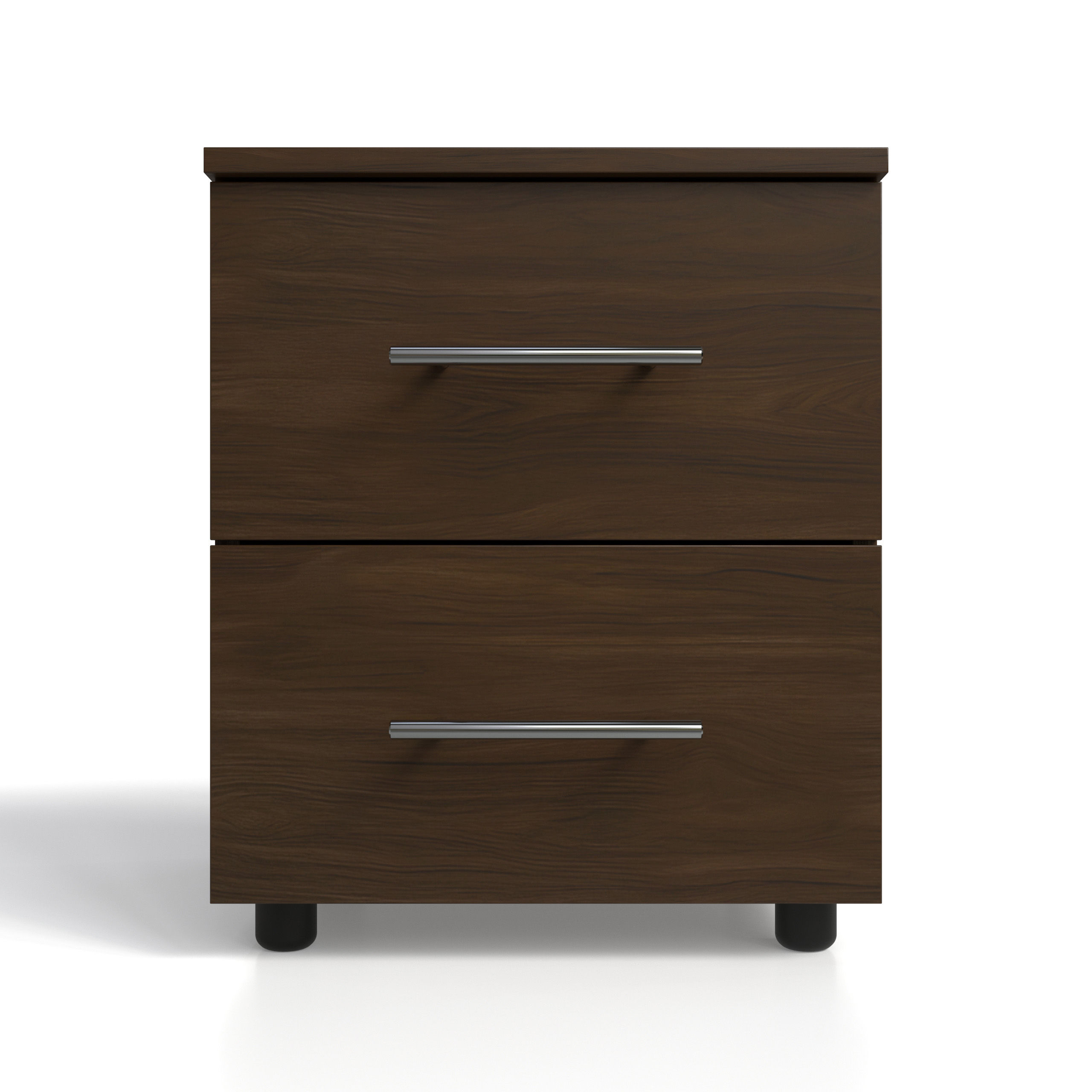 BAM! Oslo Two Drawer Bedside Table - Imbuia