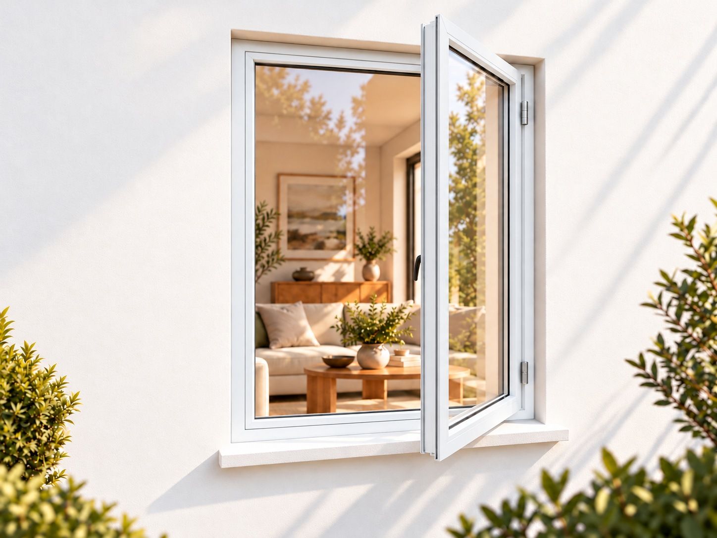 Kenzo Premium Side-Hung Aluminium Window - White, 600 900 mm, Right Side Opener