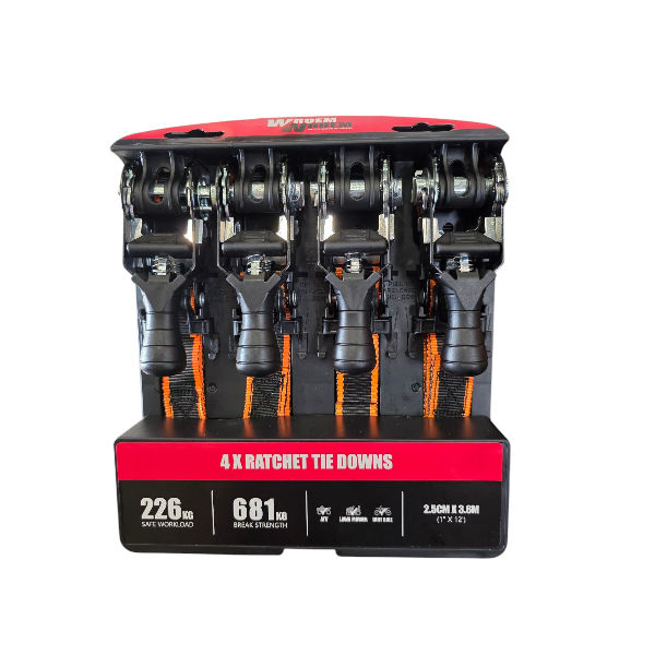 Ratchet Tie Down 4pc Wroem Wroem