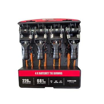 Ratchet Tie Down 4pc Wroem Wroem