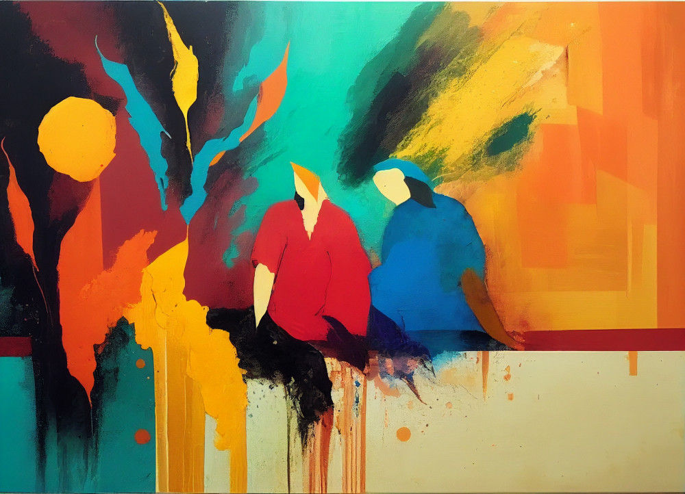 Canvas Wall Art - Canvas Wall Art-Abstract Painting - B1231 - [120 x 80 cm]