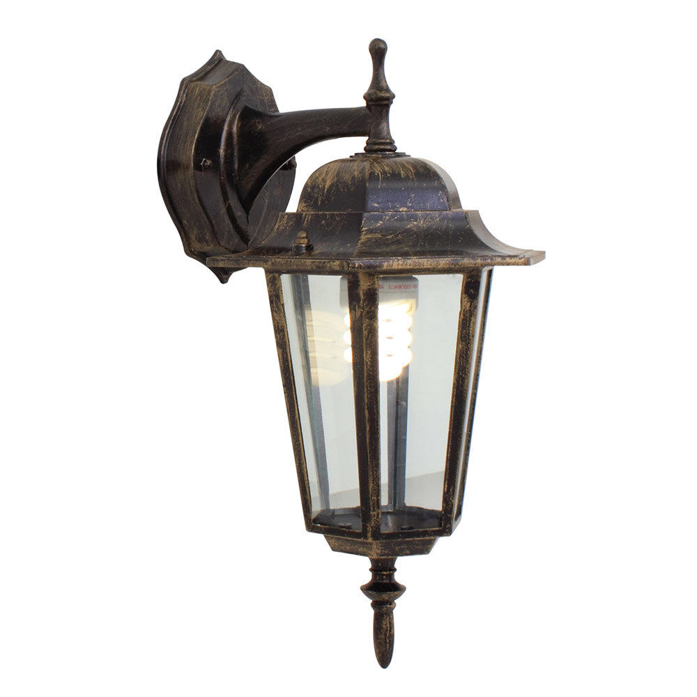 Eurolux - Lantern - 6 Panel - Down Facing Black Gold - 2 Pack