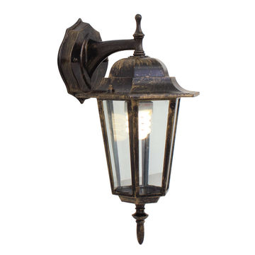 Eurolux - Lantern - 6 Panel - Down Facing Black Gold