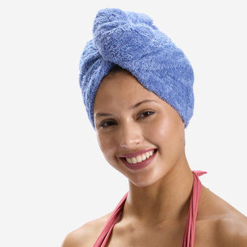 Swimming Soft Microfibre Hair Towel - Blue