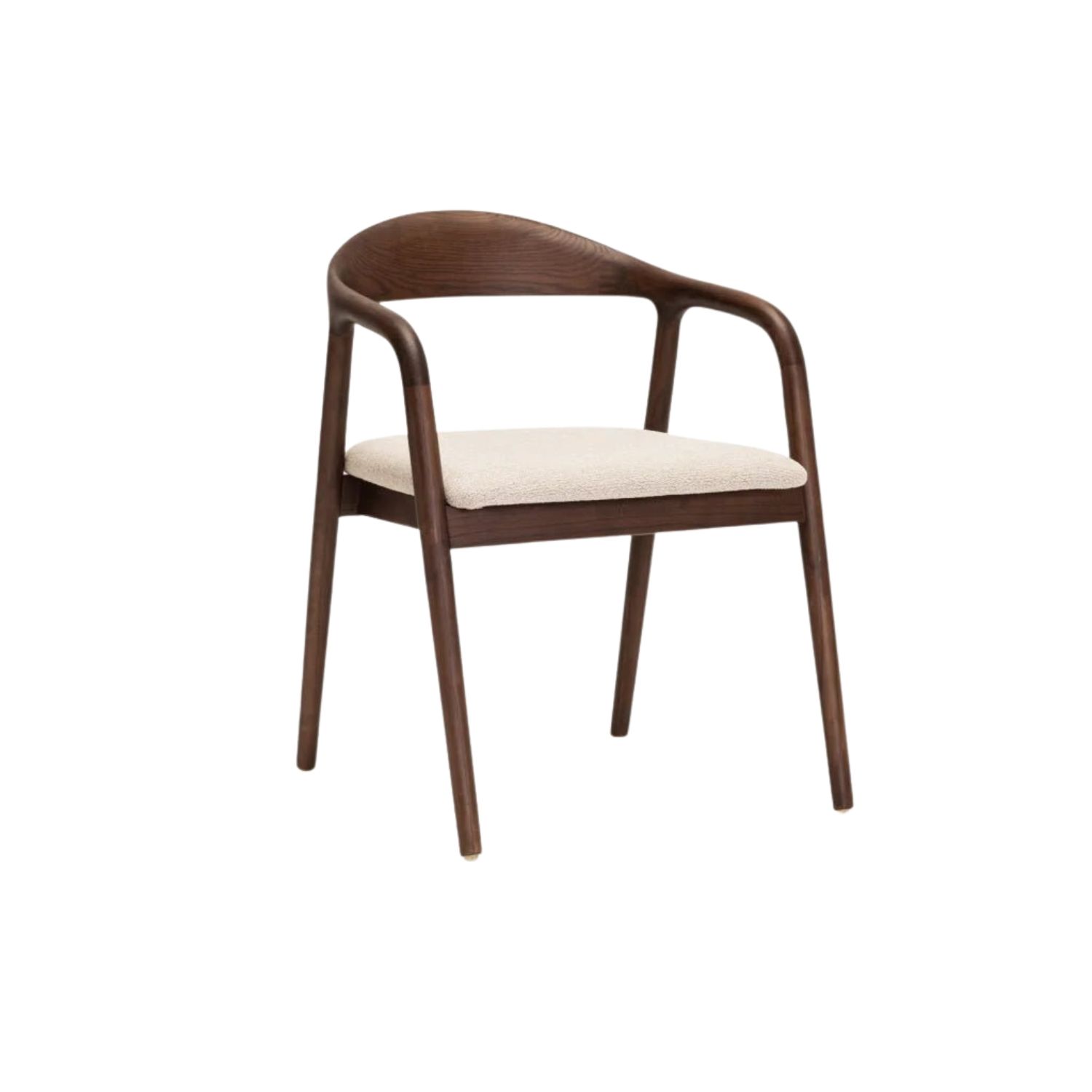 Solid Ash Wood Dining Chair - Walnut