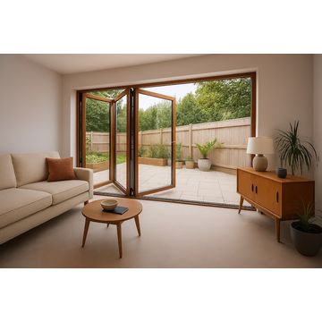 Kenzo - SFD3FG6RB Aluminium Fold A-Side Door 1.8mx2.1m Bronze Open to Right Viewed From Outside