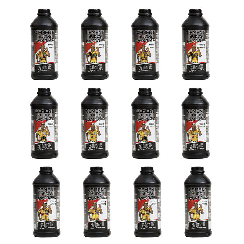 CEMENT BUDDY 3 in 1 Plaster Enhancer Bonding Liquid 1 Litre ( 12 Pack )