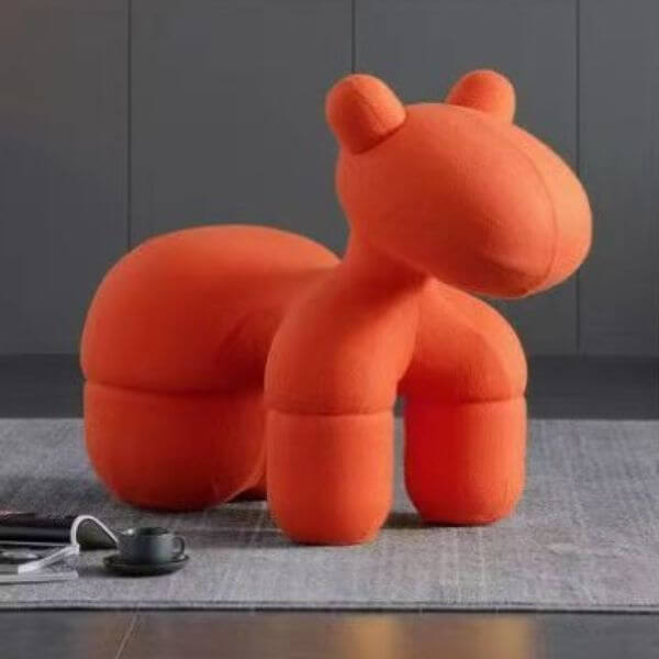 Kids Puppy Shaped Stool - Orange