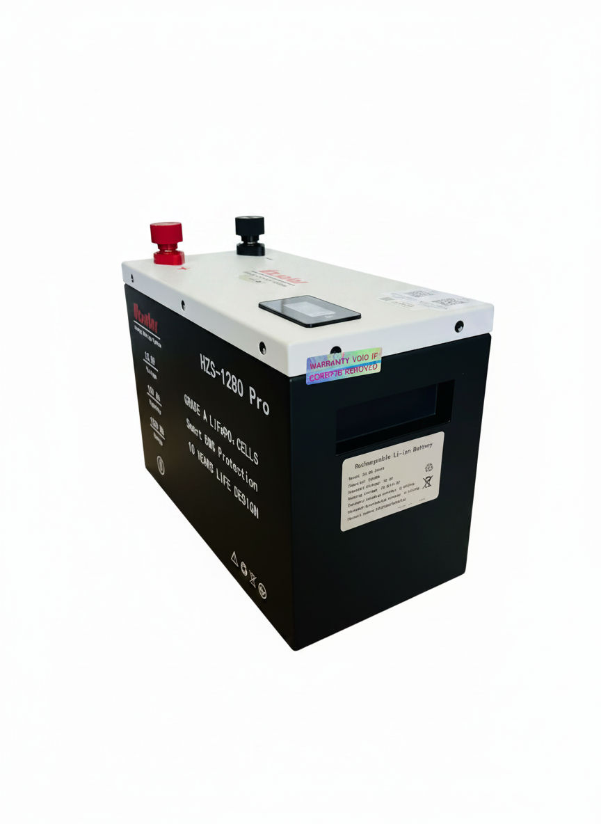 100Ah Hz Solar 12.8V Lithium LiFePO4 Battery - 1280Wh Energy Storage