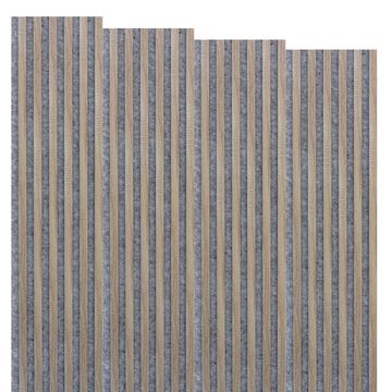 Marbet Design Woodline - 4 units of Sonoma Oak Lamella Panel on Grey Felt - 2700 x 300 mm