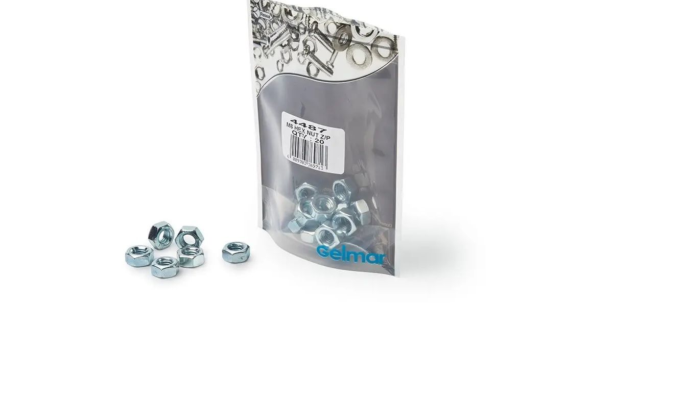 Hex Nuts, High Tensile, M8 x 13mm, 20 Pieces (4 pack) BY WOODLY