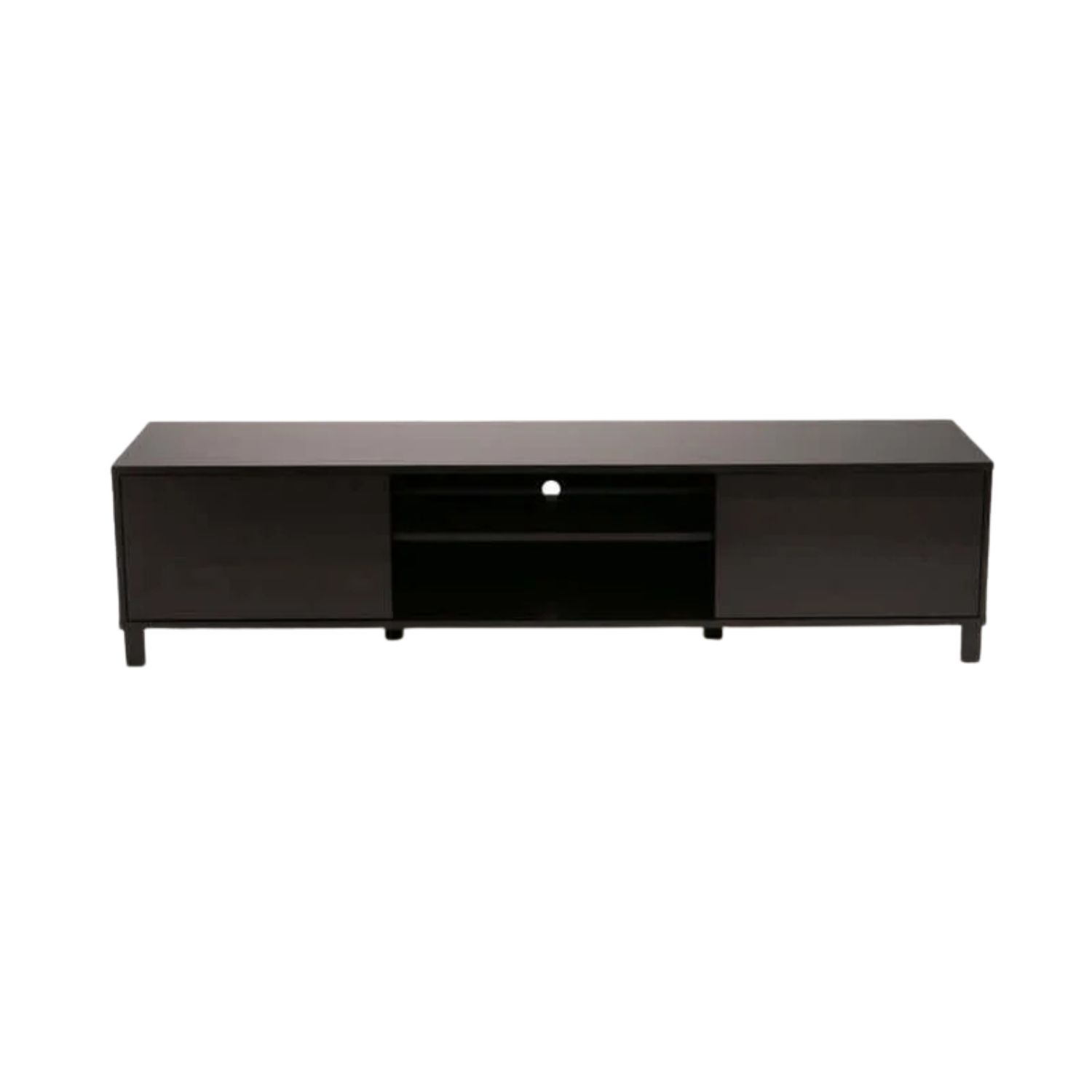 2-Door Wooden TV Unit With Practical Storage - Wenge