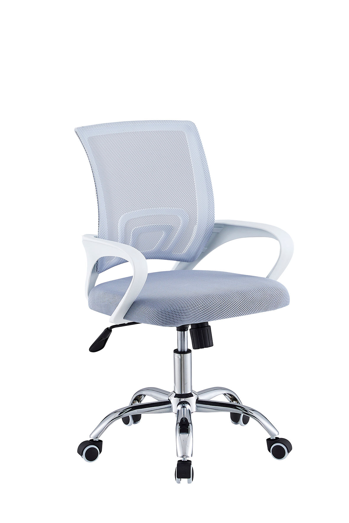 TOCC Wippy Netting Back Typist Office Chair with Chrome Base - White with Grey
