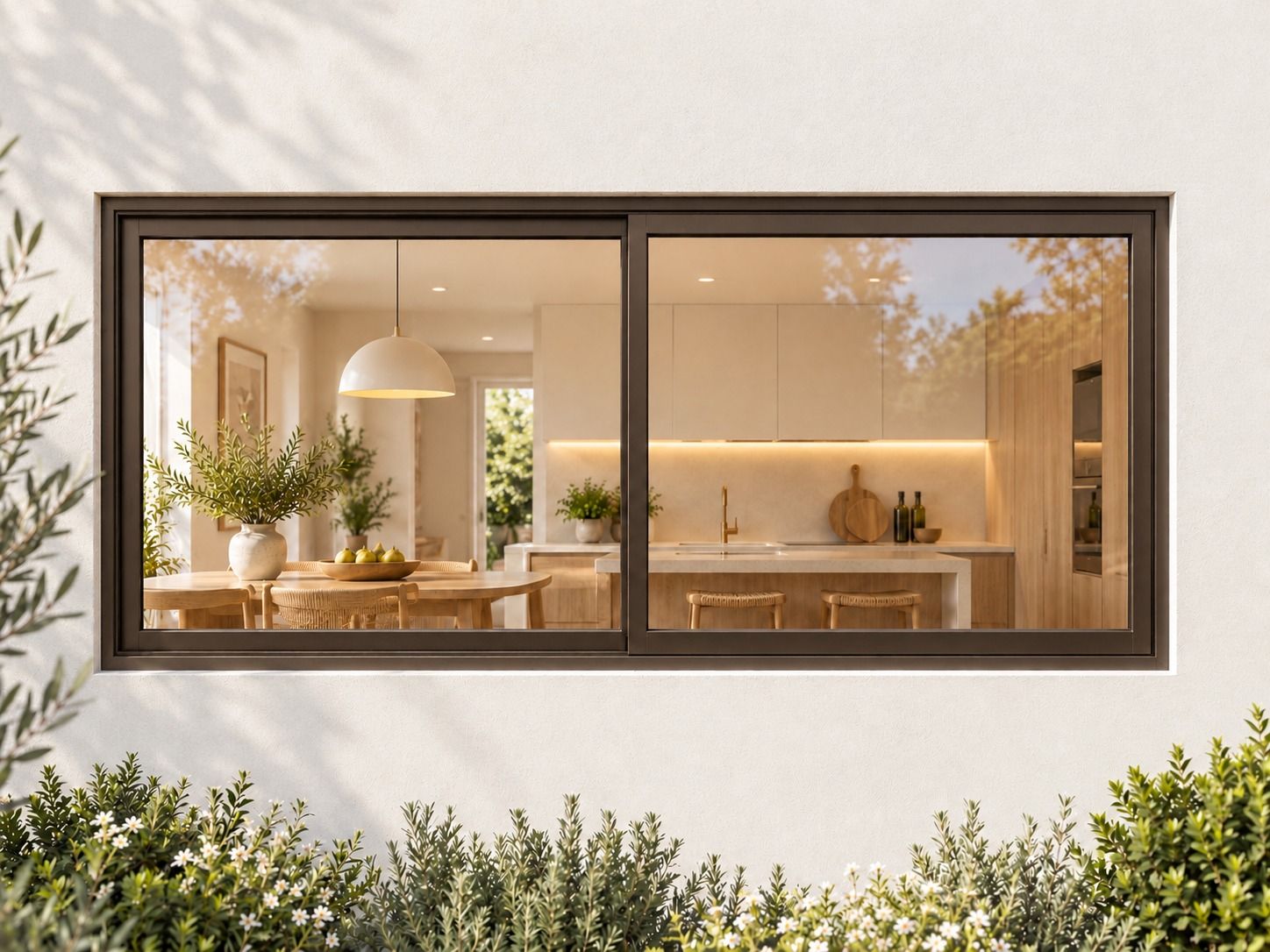 Kenzo Aluminium Sliding Window - Bronze, 1200 600 mm, Two Sliding Panels