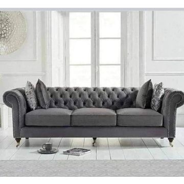 CHESTERFIELD VELVET 3 SEATER COUCH