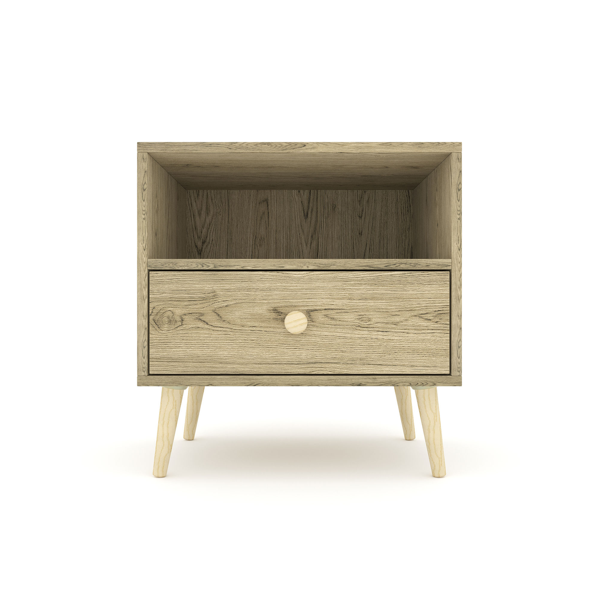 BAM! Scandinavian One Drawer Bedside Table