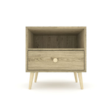 BAM! Scandinavian One Drawer Bedside Table