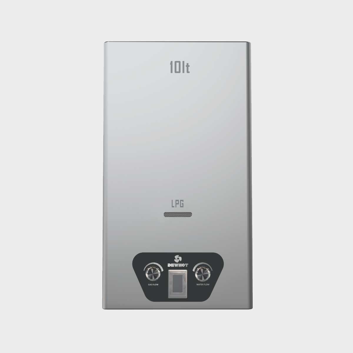 Dewhot 10 L Stainless Steel Diaphragm Activated Gas Geyser