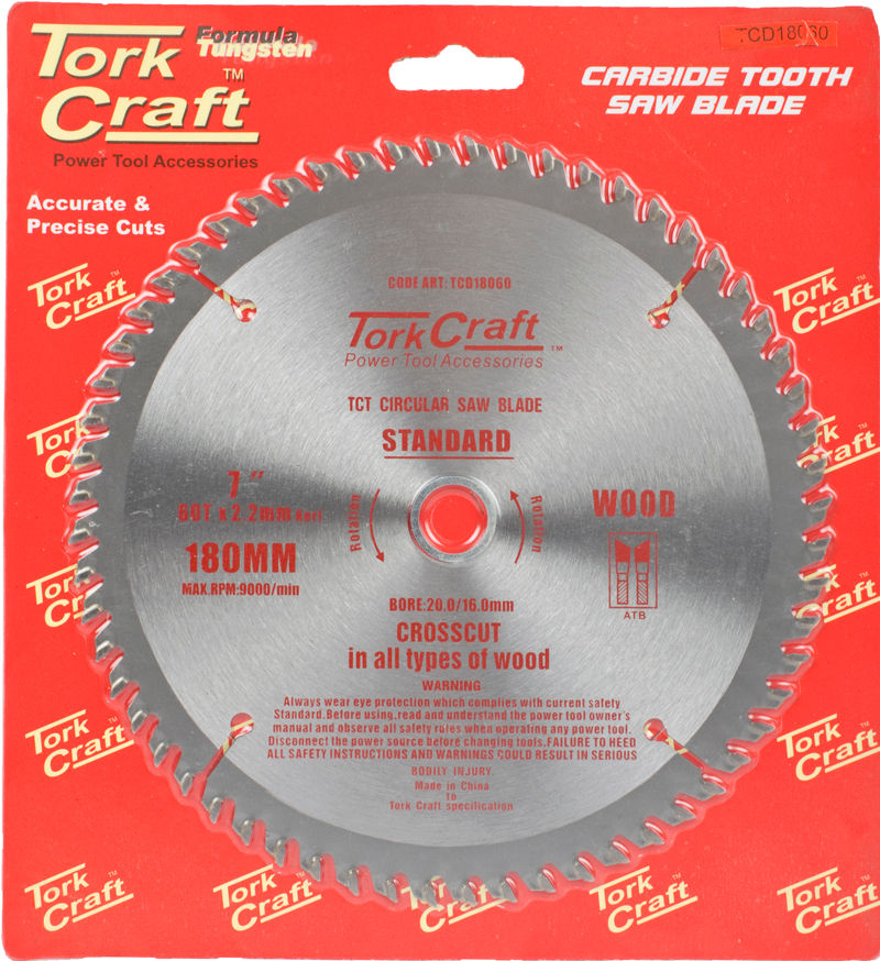 Tork Craft - Blade Tct 180 x 60T 20/16