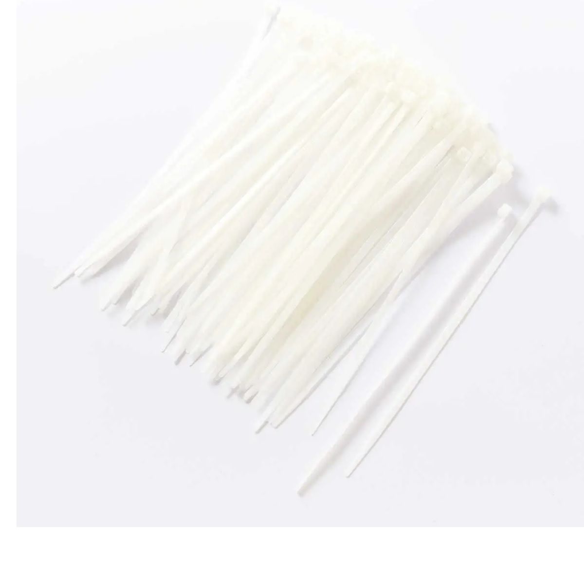 Cable Ties, Natural, 4.8mm x 200mm, 100 Pieces (3 pack) BY WOODLY