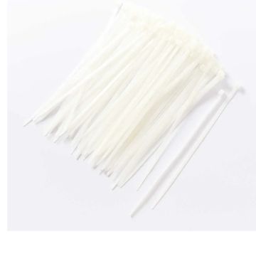 Cable Ties, Natural, 4.8mm x 200mm, 100 Pieces (3 pack) BY WOODLY