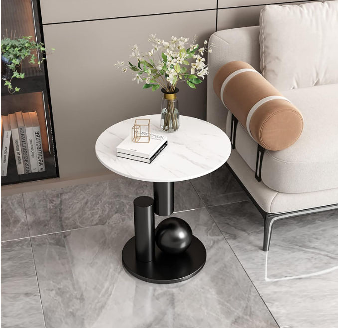 Campbell Marble End Table -Black
