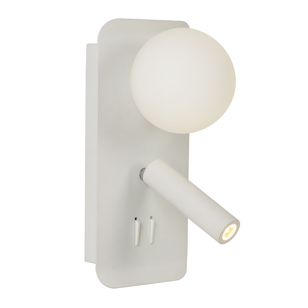 Eurolux - ABC - USB - 2 Lights Wall - Light - 120mm - White
