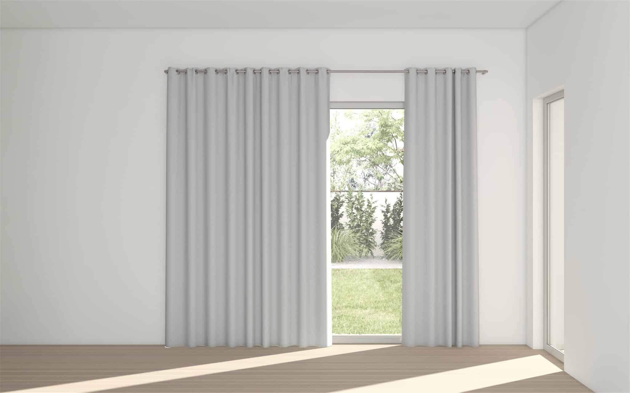 Stuart Graham Night Time Taped Curtains – White 265cm (W) x 216cm (Drop)