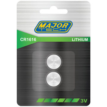 Lithium Button Cells (CR1616-BP2) - Major Tech
