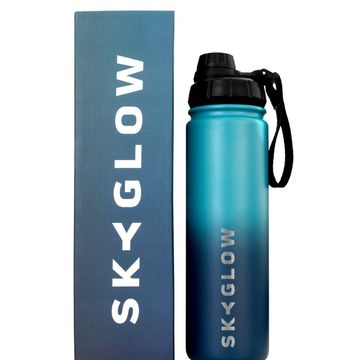 SkyGlow-Double Wall Water Bottle-Gym Water Bottles-SportsWater Bottle-650ml - Dark Night