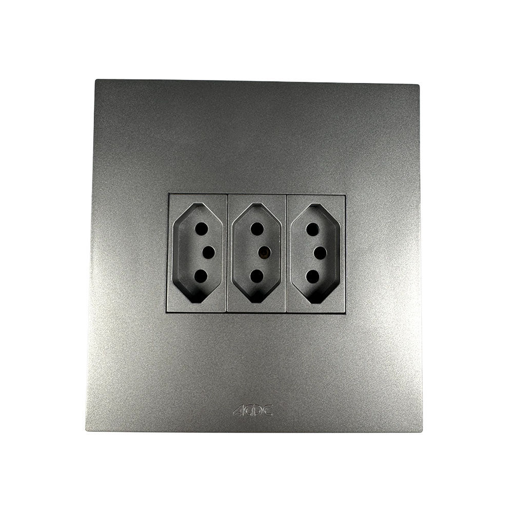 ACDC - Orion Slate Triple N-Type Socket Outlet (Pre-Assembled)
