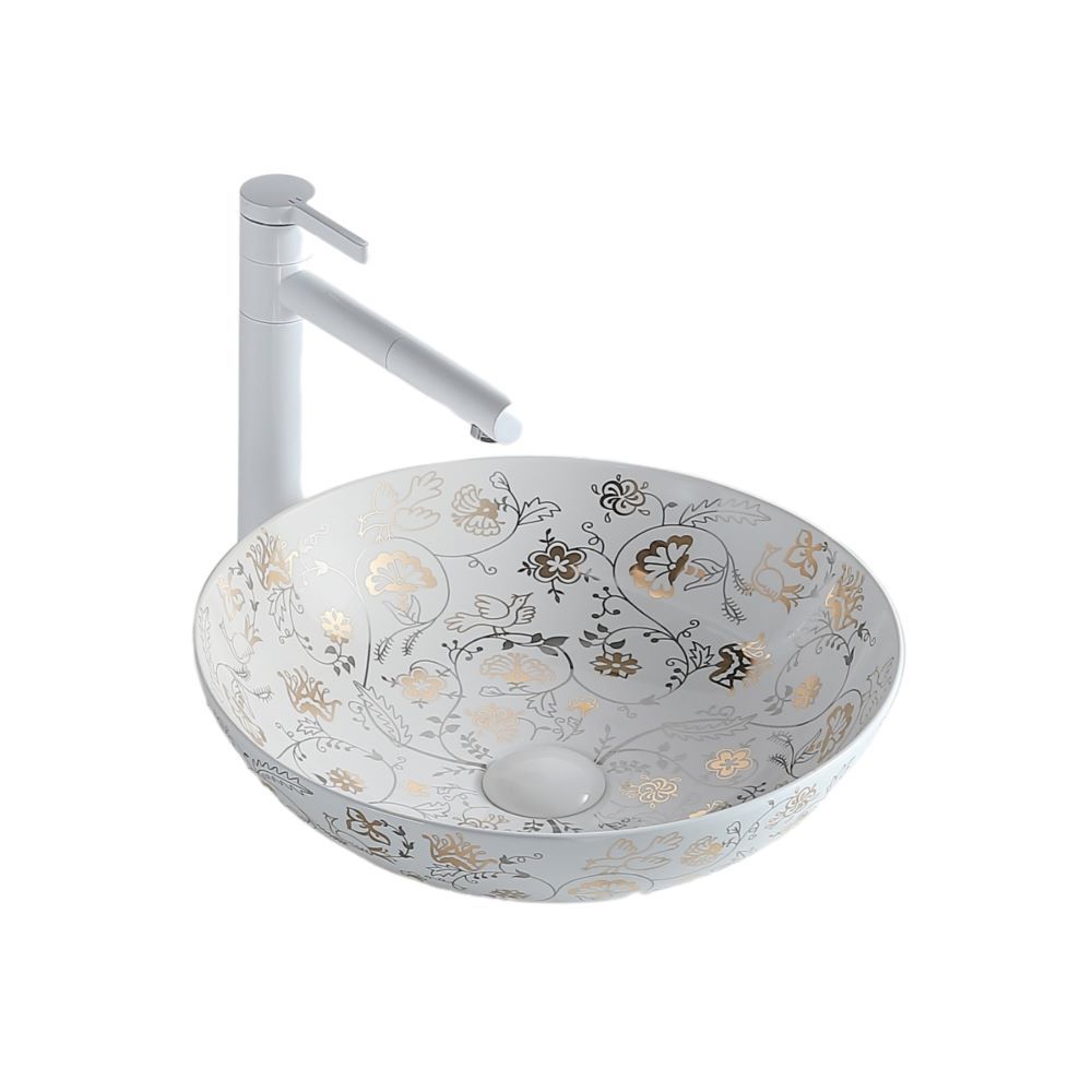 Counter top Ceramic Basin / table top - Azalea - Gloss White Art