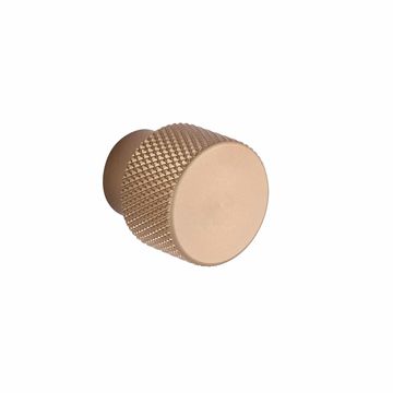ALUMINIUM KNURLED KNOB 25mm ANTIQUE BRASS