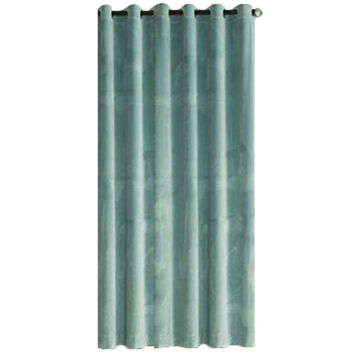 Matoc Readymade Curtain -Blackout Velvet -Aqua -Eyelet -140cm W x 253cm H