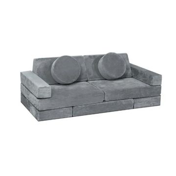 Modular Kids Play Couch - 14 Piece Convertible Sofa & Fort Builder