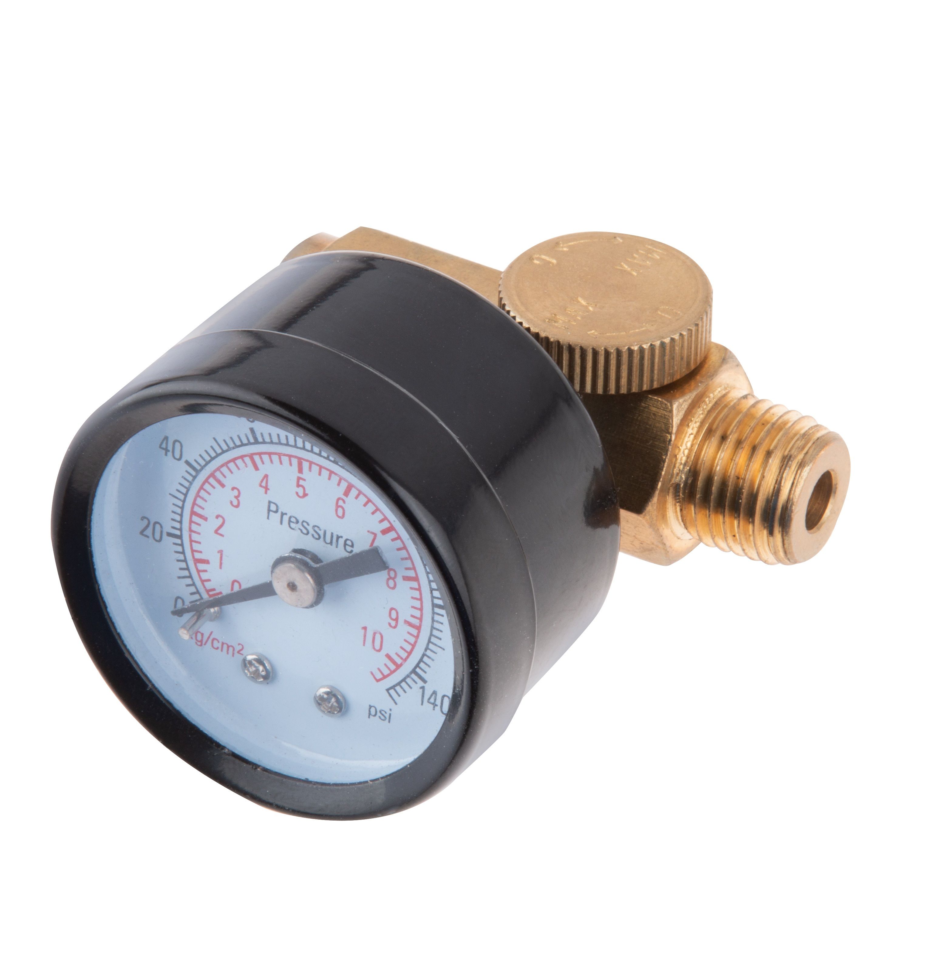 Pressure Regulator with Gauge 1/4" 0.5–9.5 Bar Adjustable - 2 Pack