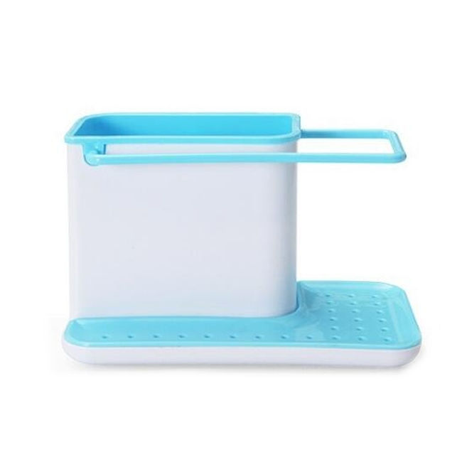 Kitchen Sink Organiser - Medium (21 x 11.4 x 13.5cm) - Blue & White