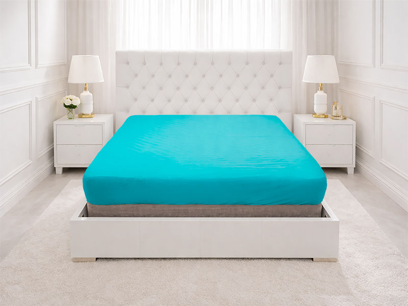 Everyday Collection Fitted Sheet - 90GSM - Peacock Blue - King (06Pc Pack)