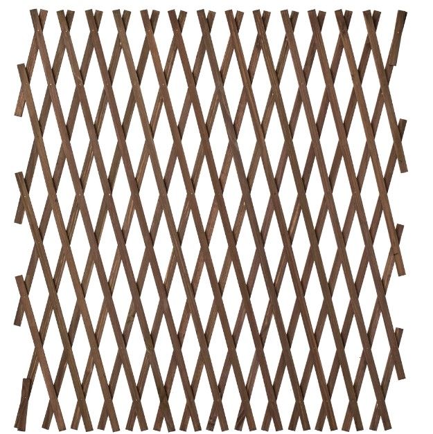 Wooden Expanding Trellis Brown 1200x2500mm
