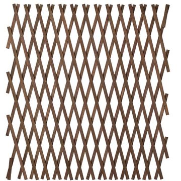 Wooden Expanding Trellis Brown 1200x2500mm