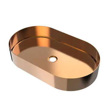 Maeve  Single Bowl Oval Sink Kitchen Bar Sink Top Mount -Rose Gold
