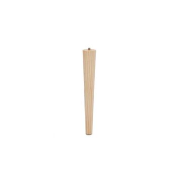 Cone Leg with M8 Bolt, H300mm x 45mm x 25mm, Raw Pine (4 Pack) BY WOODLY