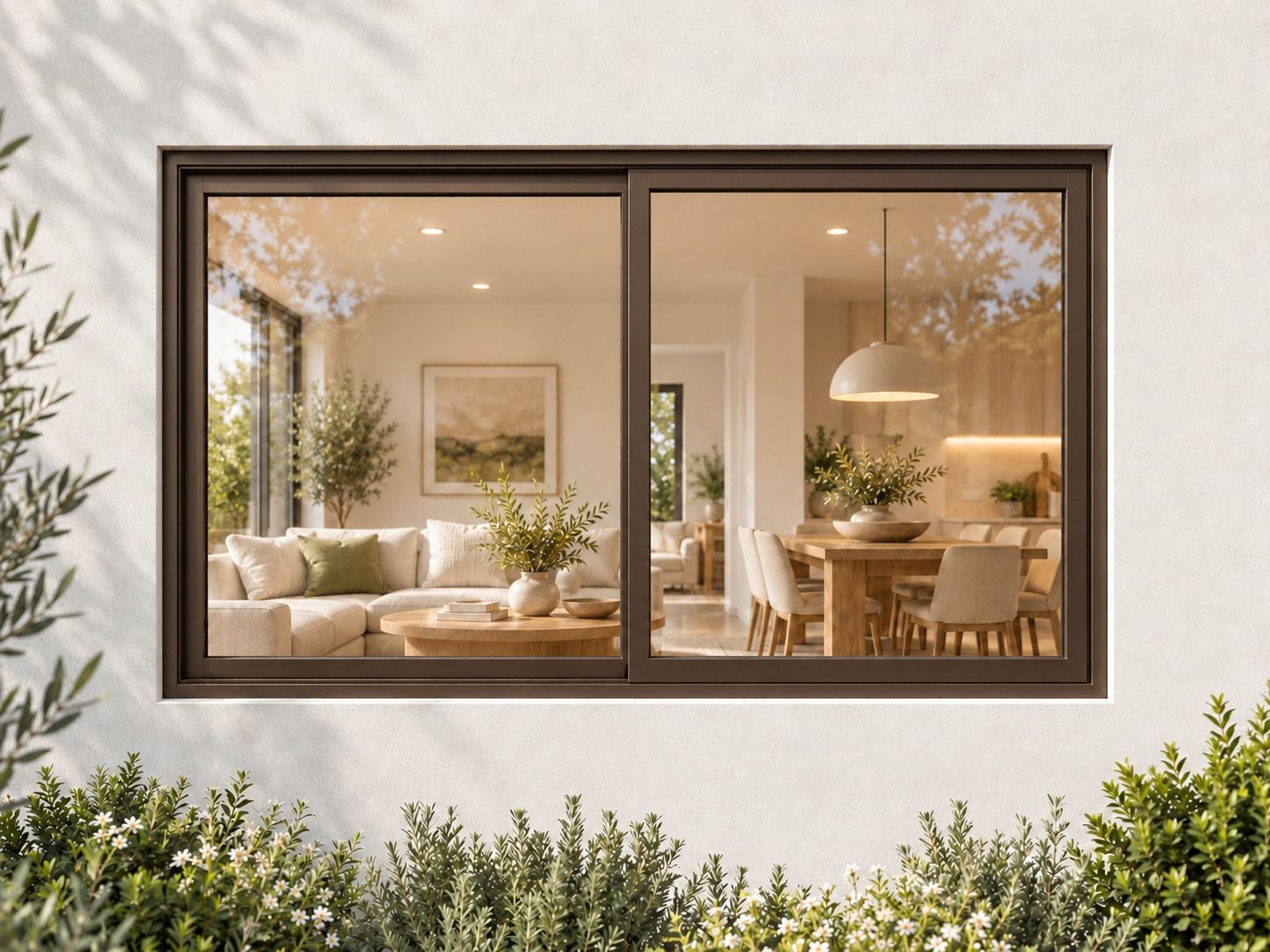 Kenzo Aluminium Sliding Window - Bronze, 900 600 mm, Two Sliding Panels