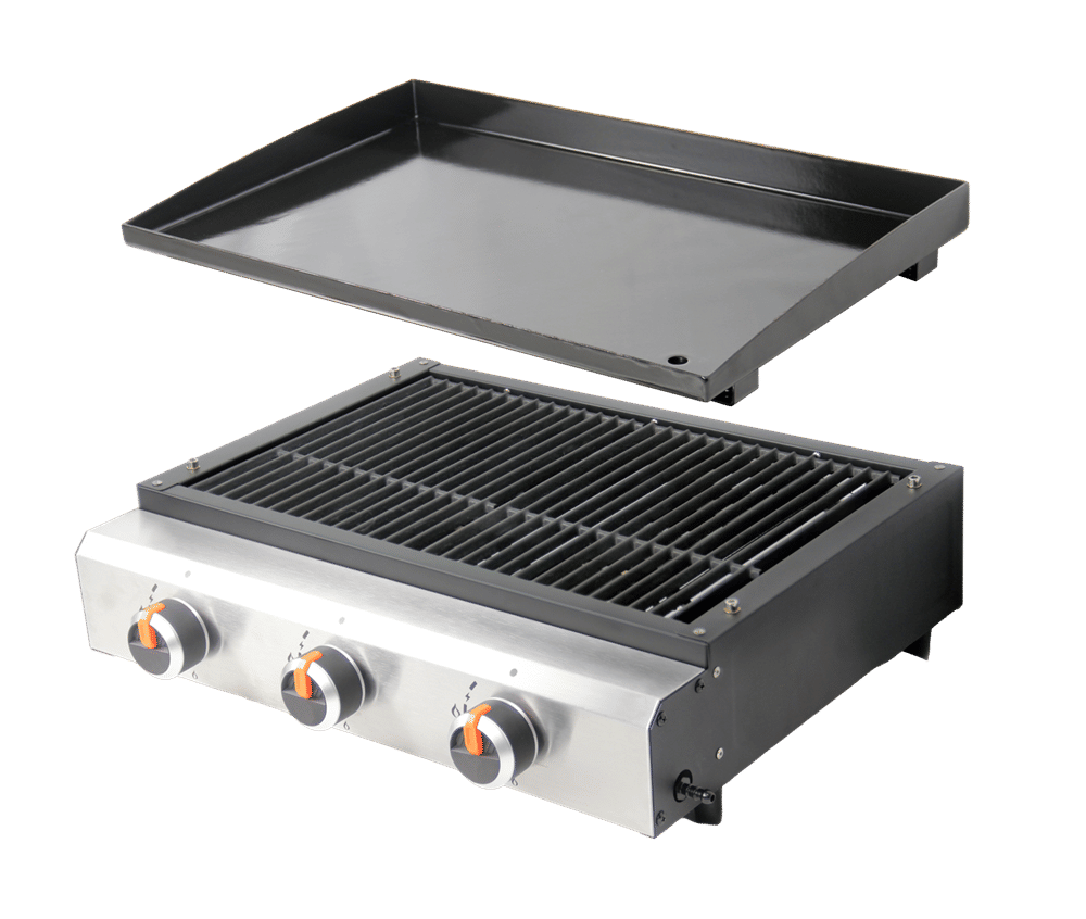 Alva Everest 3-Burner LPG Gas BBQ with Plancha Plate & Cover