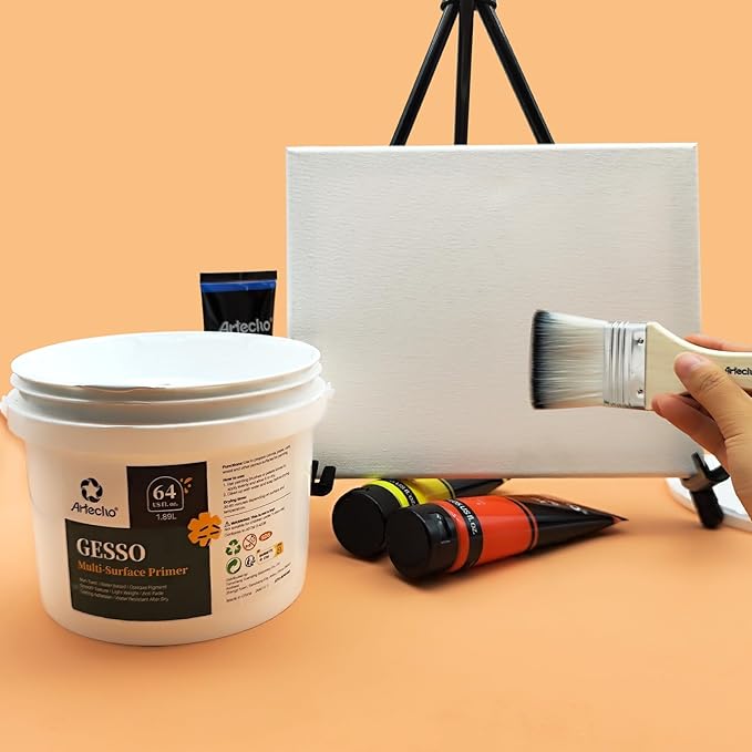Artecho Gesso Multi-Surface Primer for Acrylic & Oil Painting - 1.89 litre