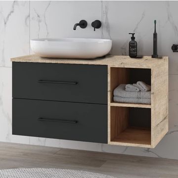 Brookhil and Black Compact Open Shelf Vanity 80cm